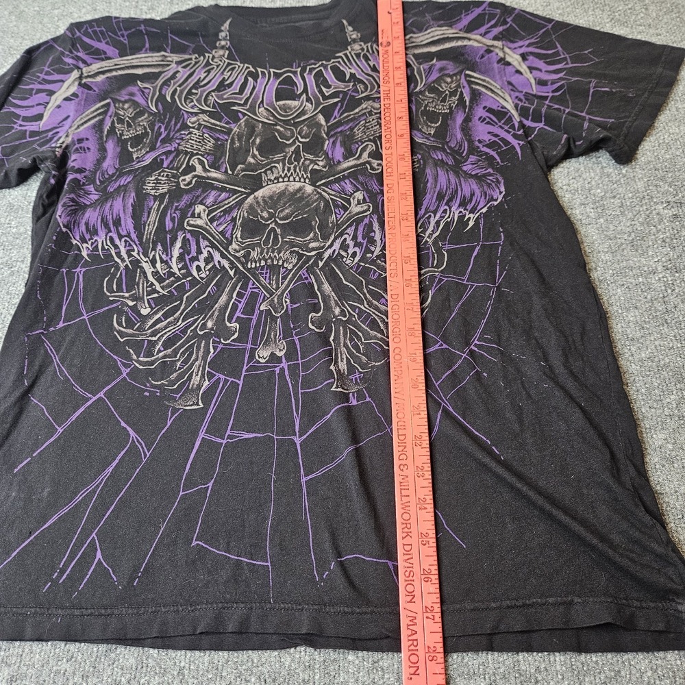 Affliction Mens Tshirt Size XL Graphic Print Darkness Falls Mall Goth Streetwear - Picture 4 of 6
